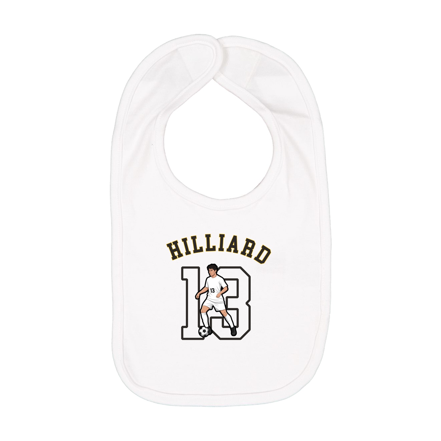 Infant Bib — Shirsey Arch in White