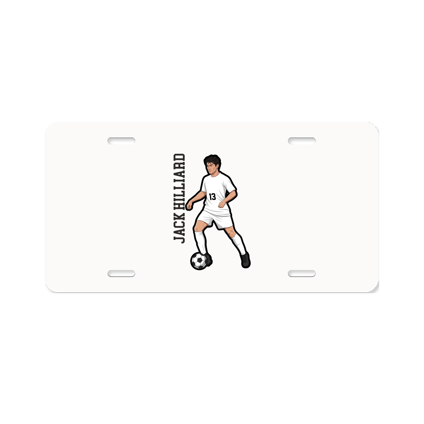 License Plate — Name Vertical in Classic