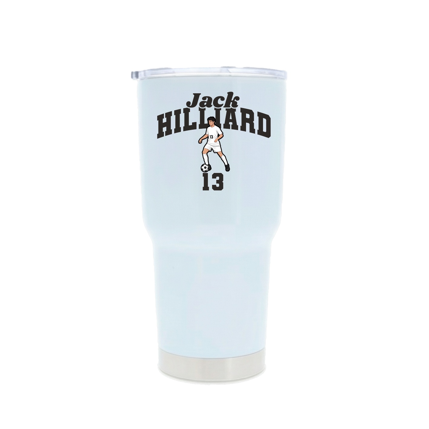 30oz Stainless Steel Tumbler — Signature Arch in White