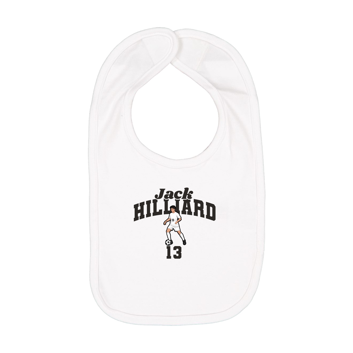 Infant Bib — Signature Arch in White