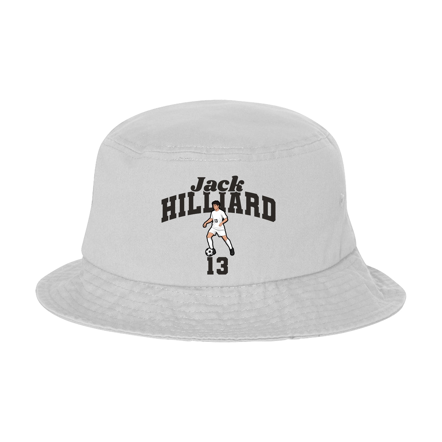 Bucket Cap — Signature Arch in White