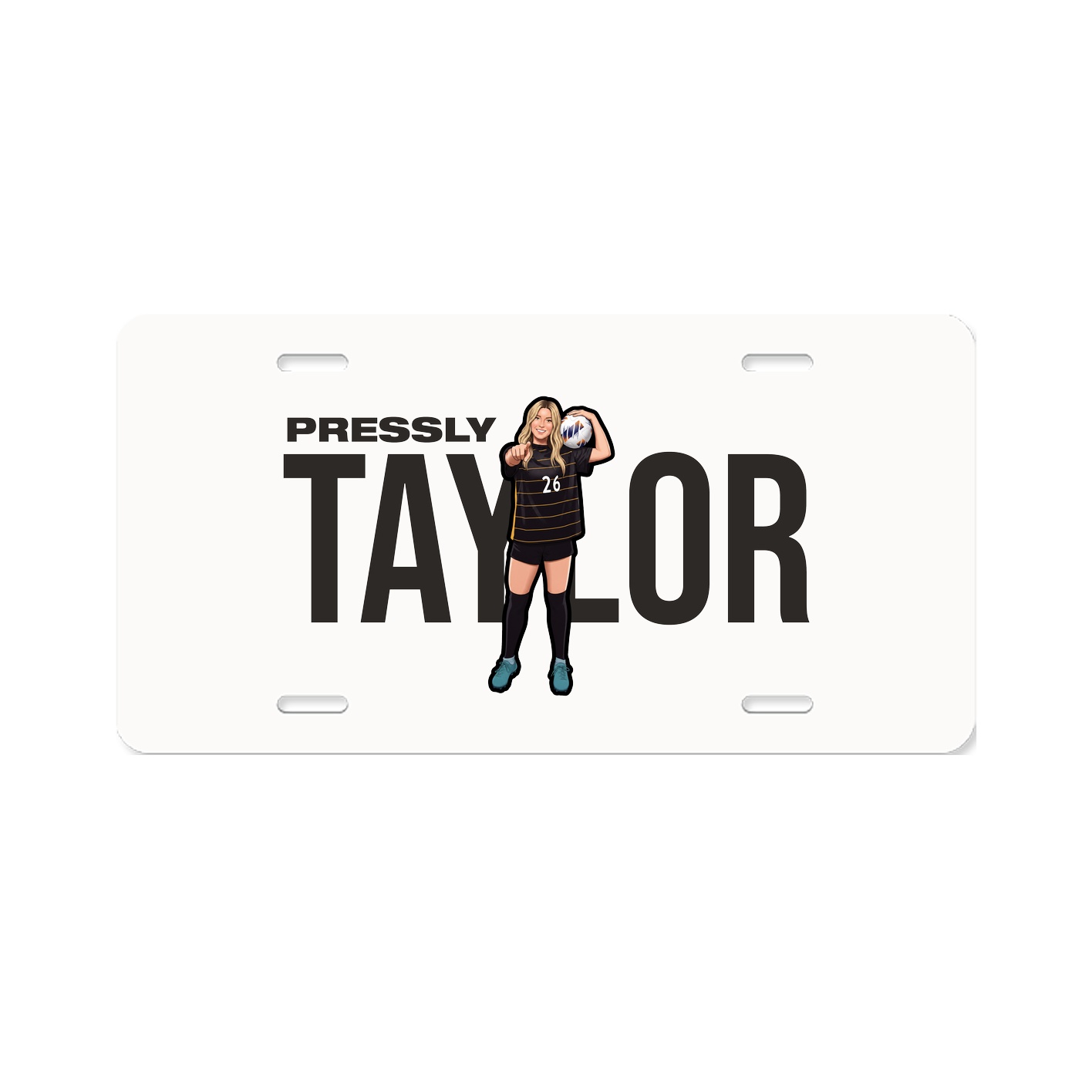 License Plate — Player Name in Classic