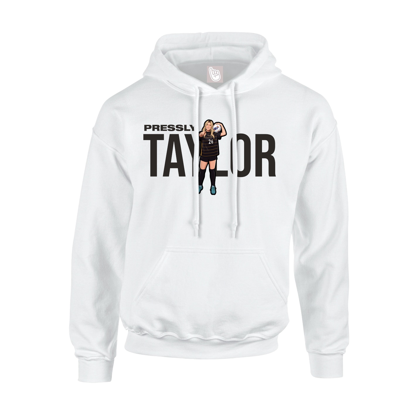 Youth Hoodie — Player Name in White