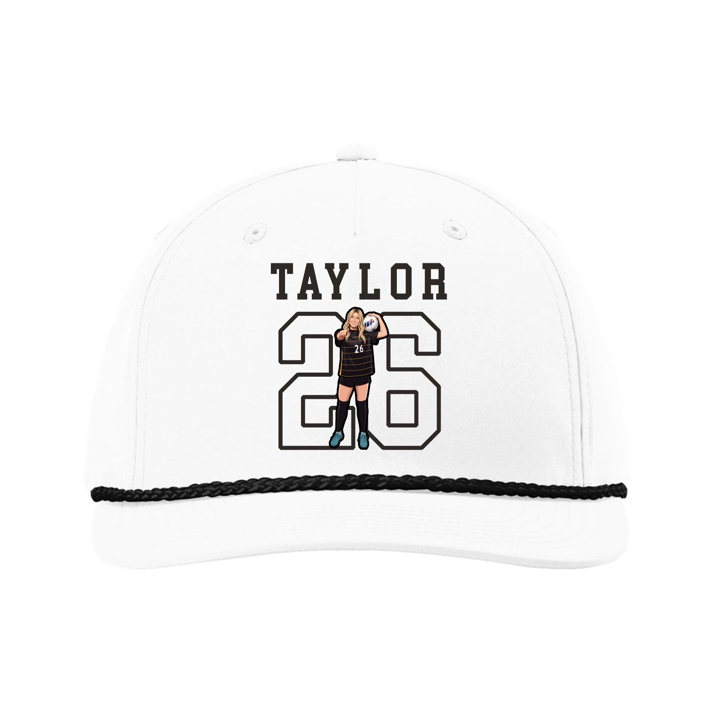Five-Panel Classic Rope Cap — Shirsey in White