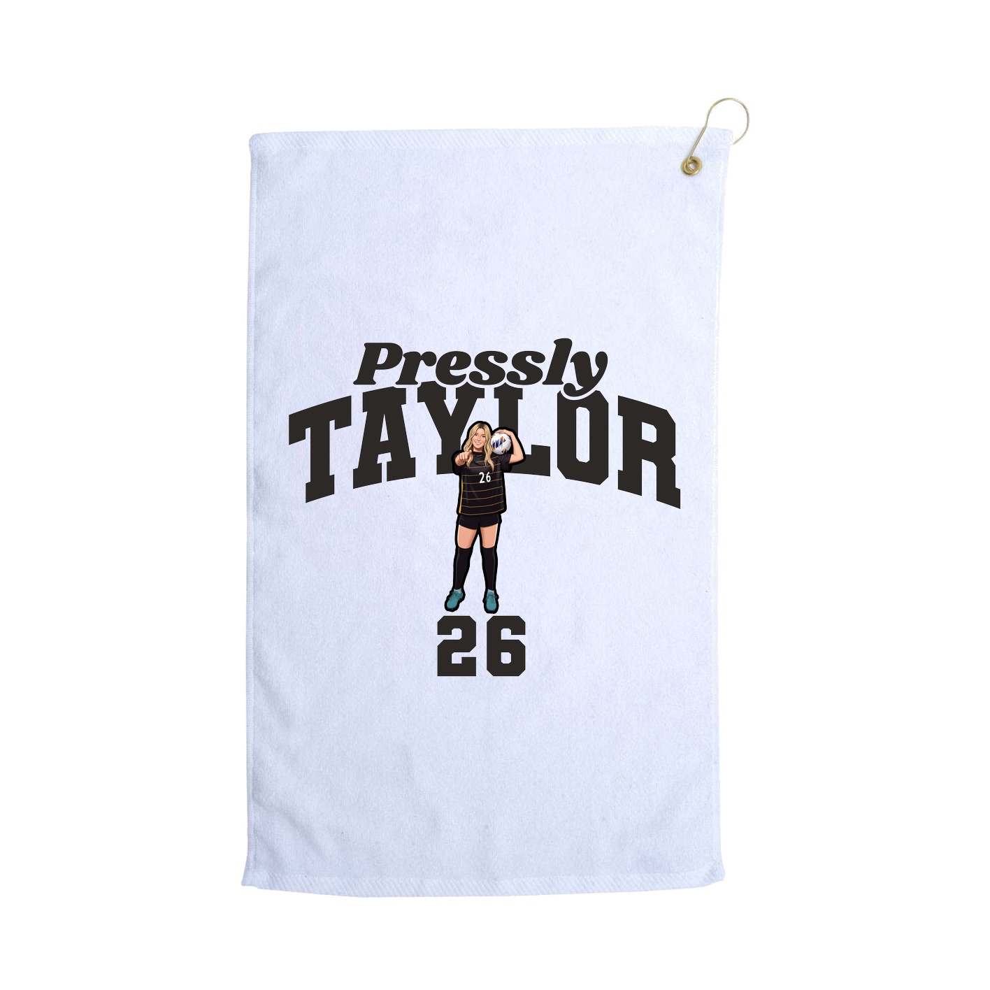 Golf Towel — Signature Arch in White