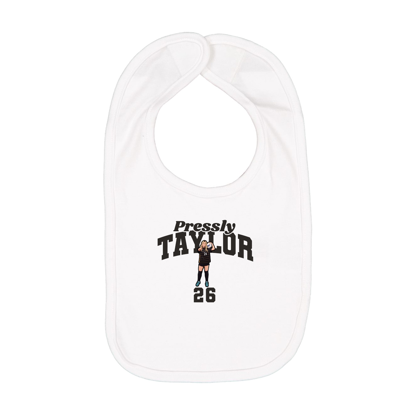 Infant Bib — Signature Arch in White