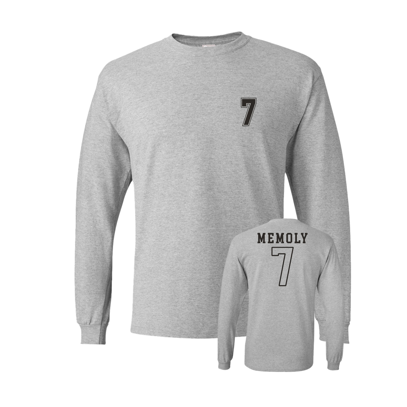 Long Sleeve Tee — Chest Back in Grey