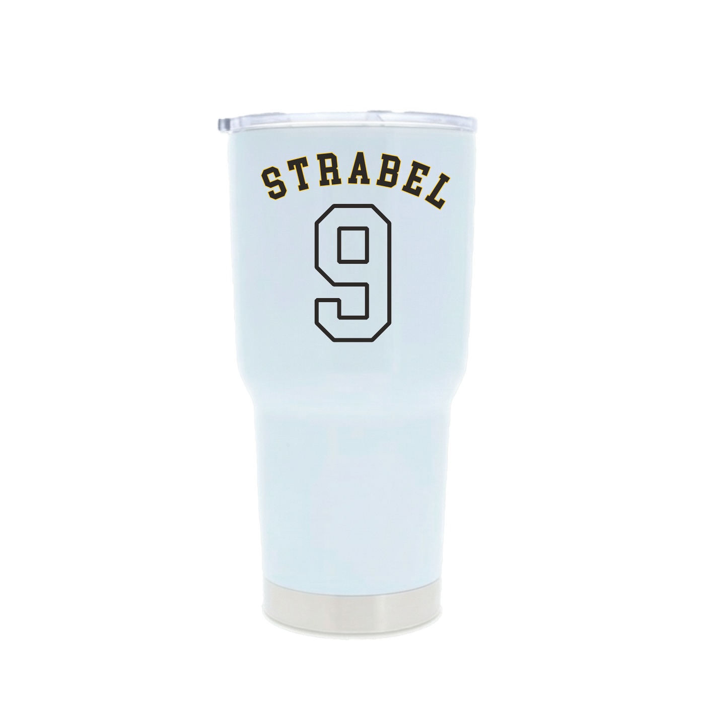 30oz Stainless Steel Tumbler — Shirsey Arch in White