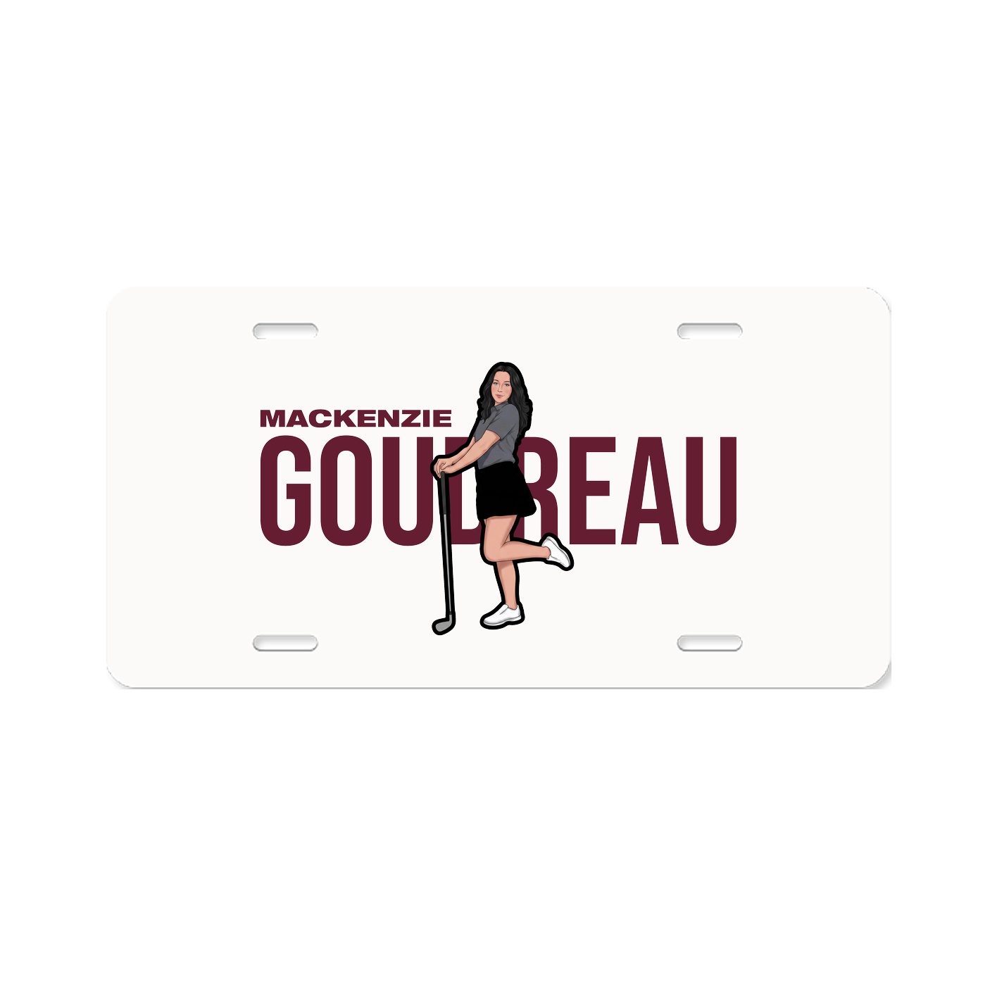 License Plate — Player Name in Classic