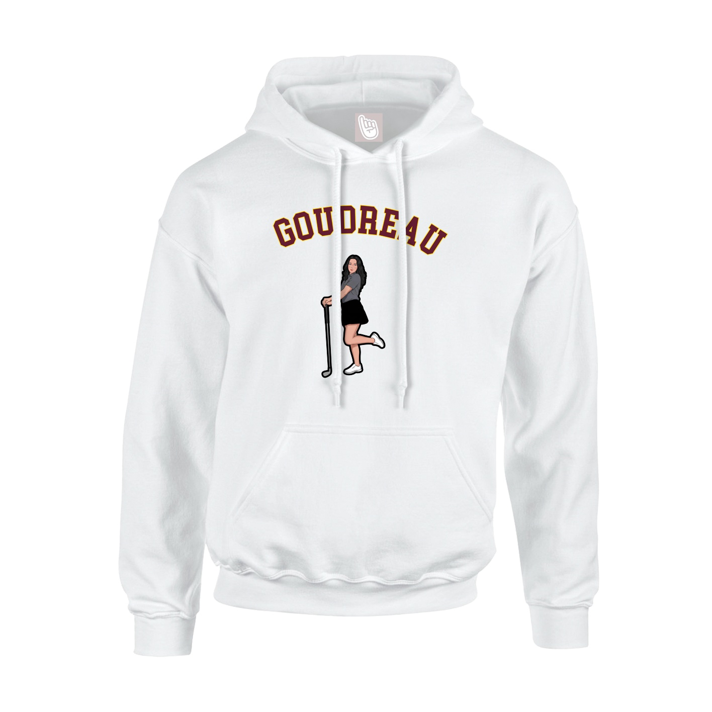 Youth Hoodie — Shirsey Arch in White