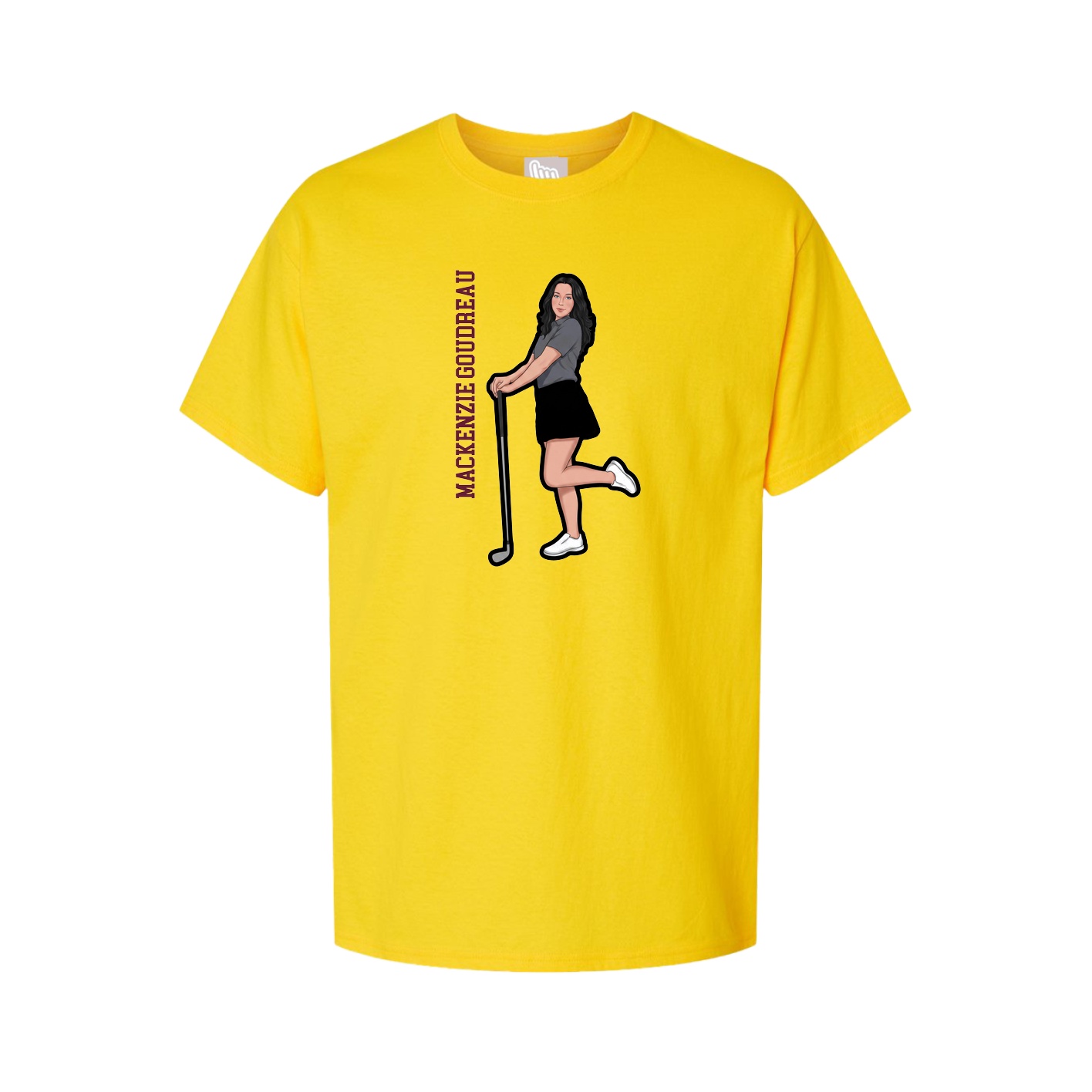 Tee — Name Vertical in Gold