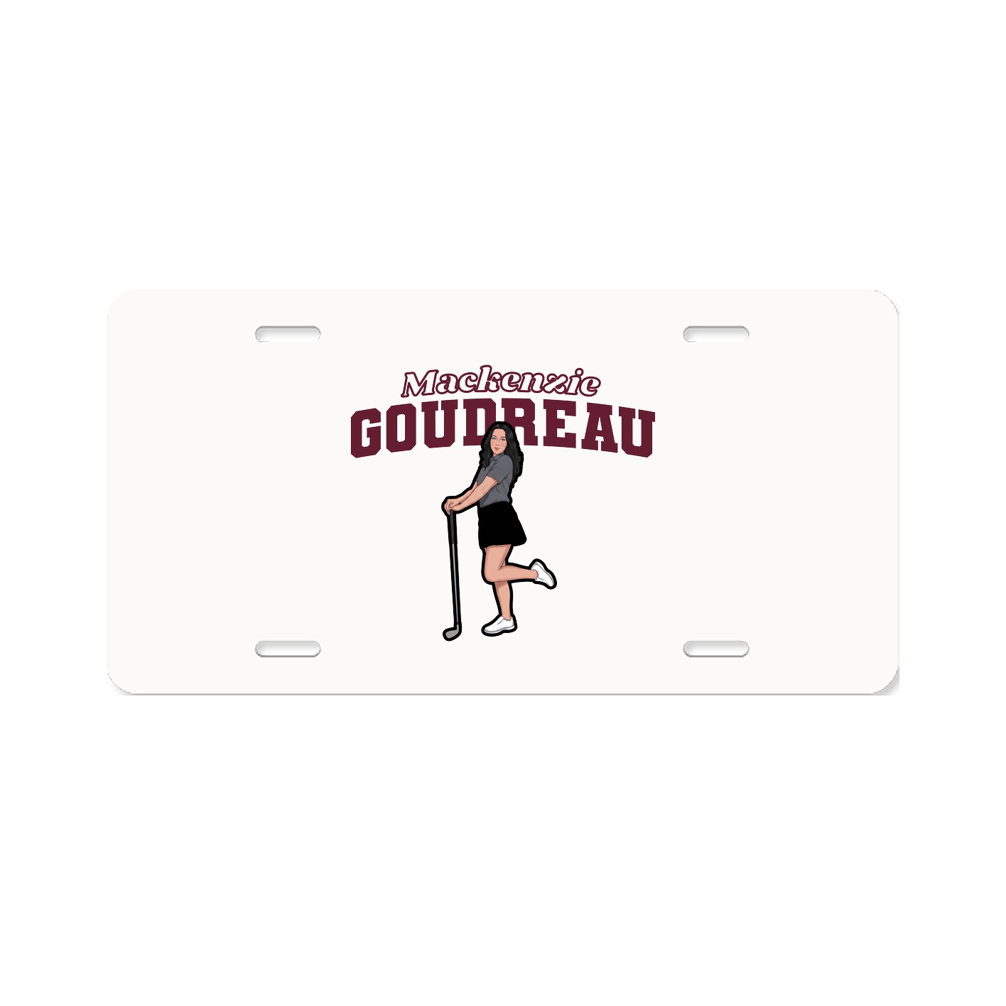 License Plate — Name Arch in Classic