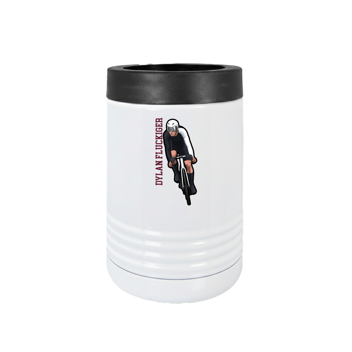 Beverage Holder — Name Vertical in White