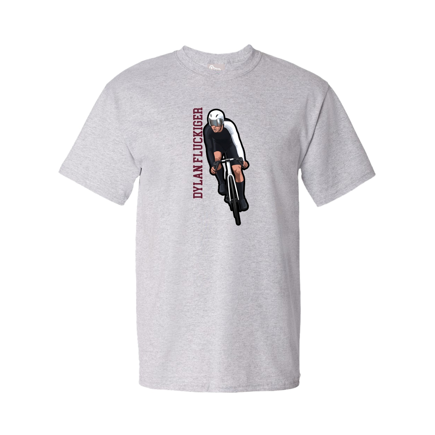 Tee — Name Vertical in Grey