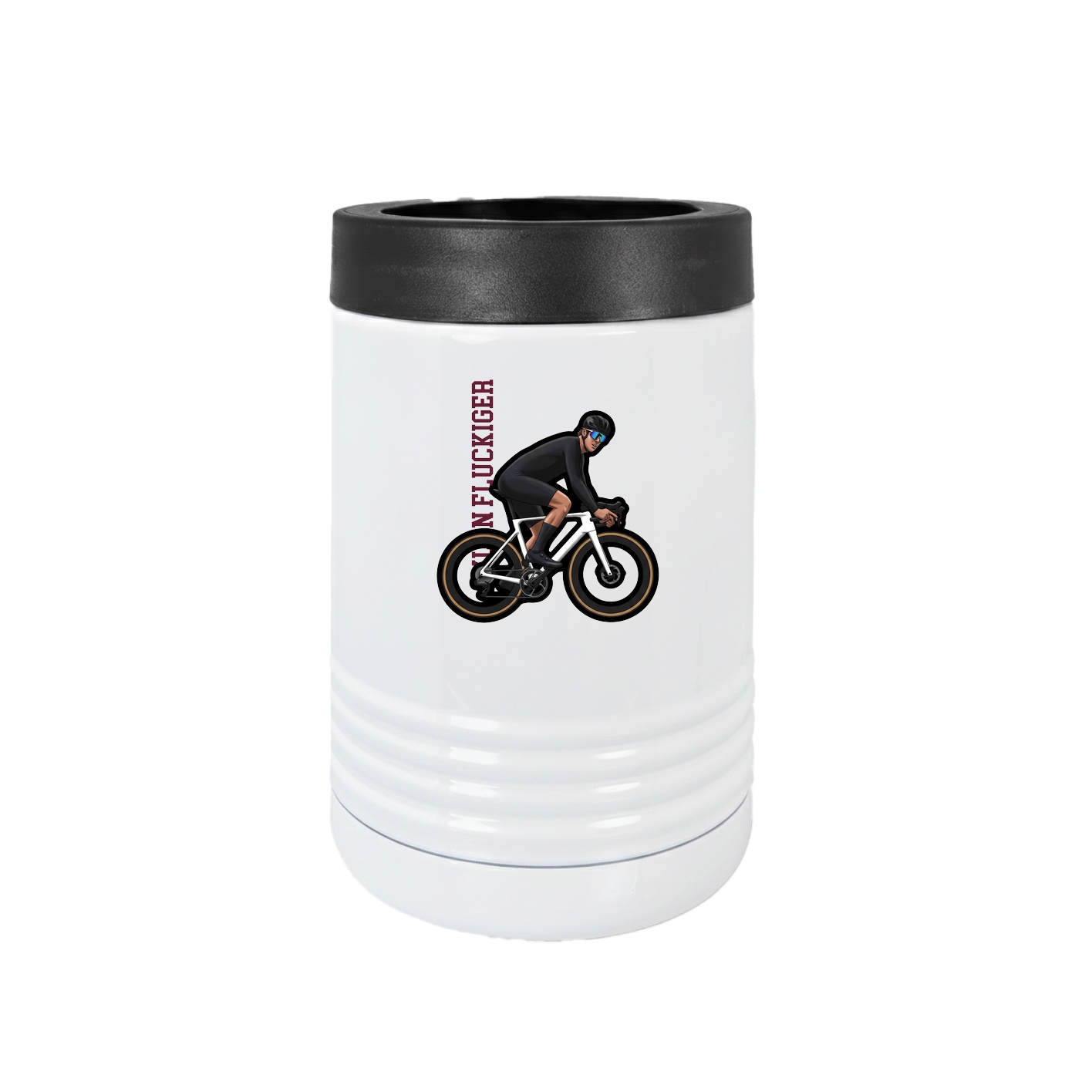 Beverage Holder — Name Vertical in White