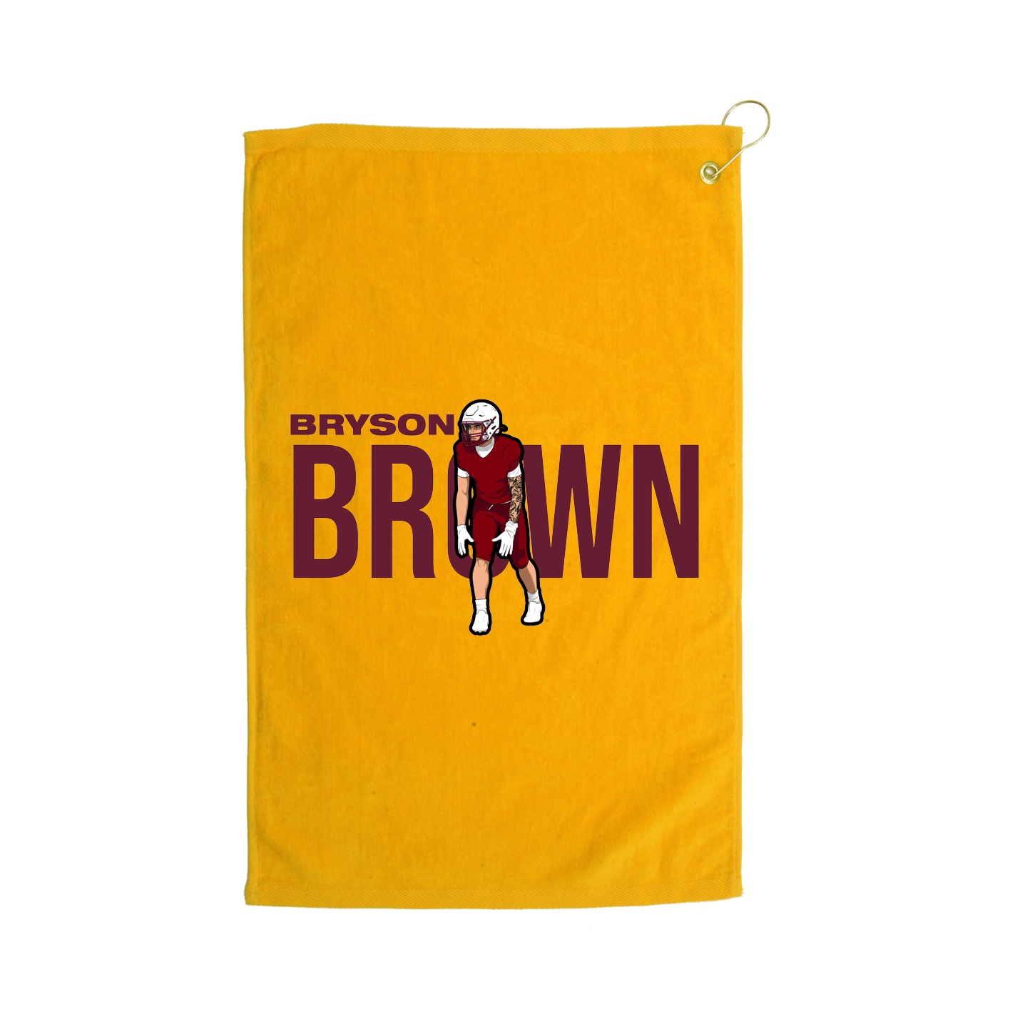 Golf Towel — Player Name in Gold