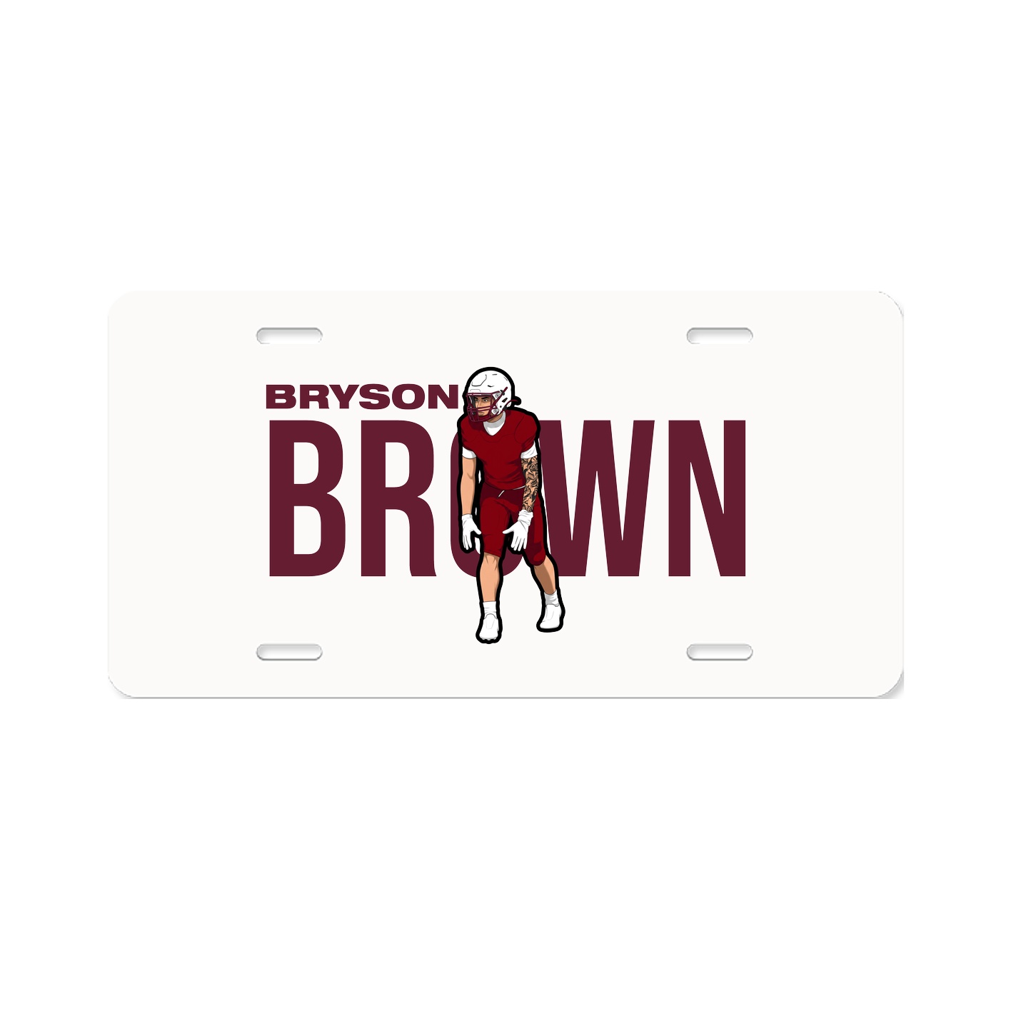 License Plate — Player Name in Classic