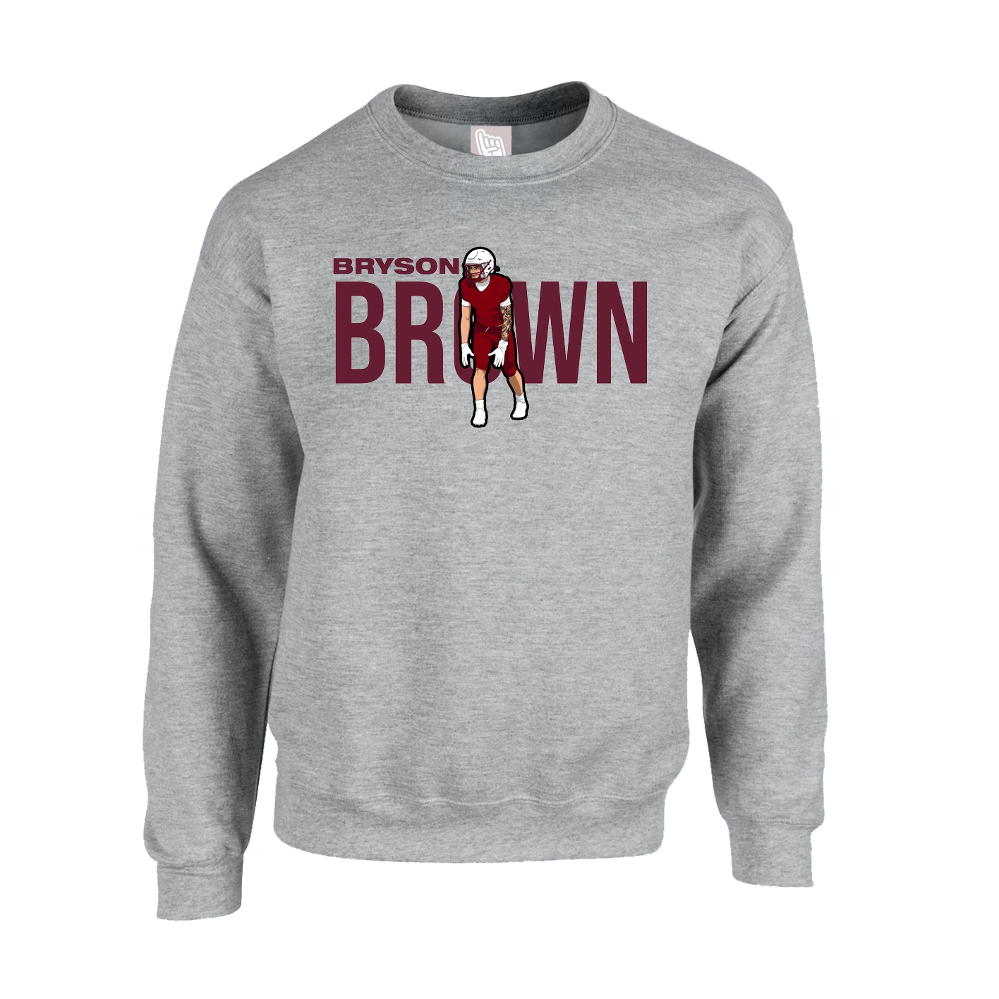 Fleece Crew — Player Name in Grey