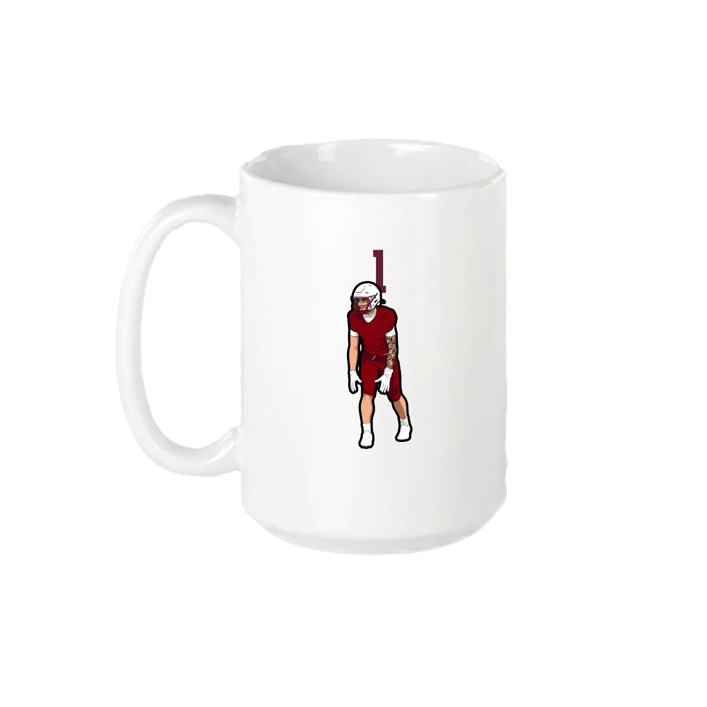 15oz Coffee Mug — Number Top in White