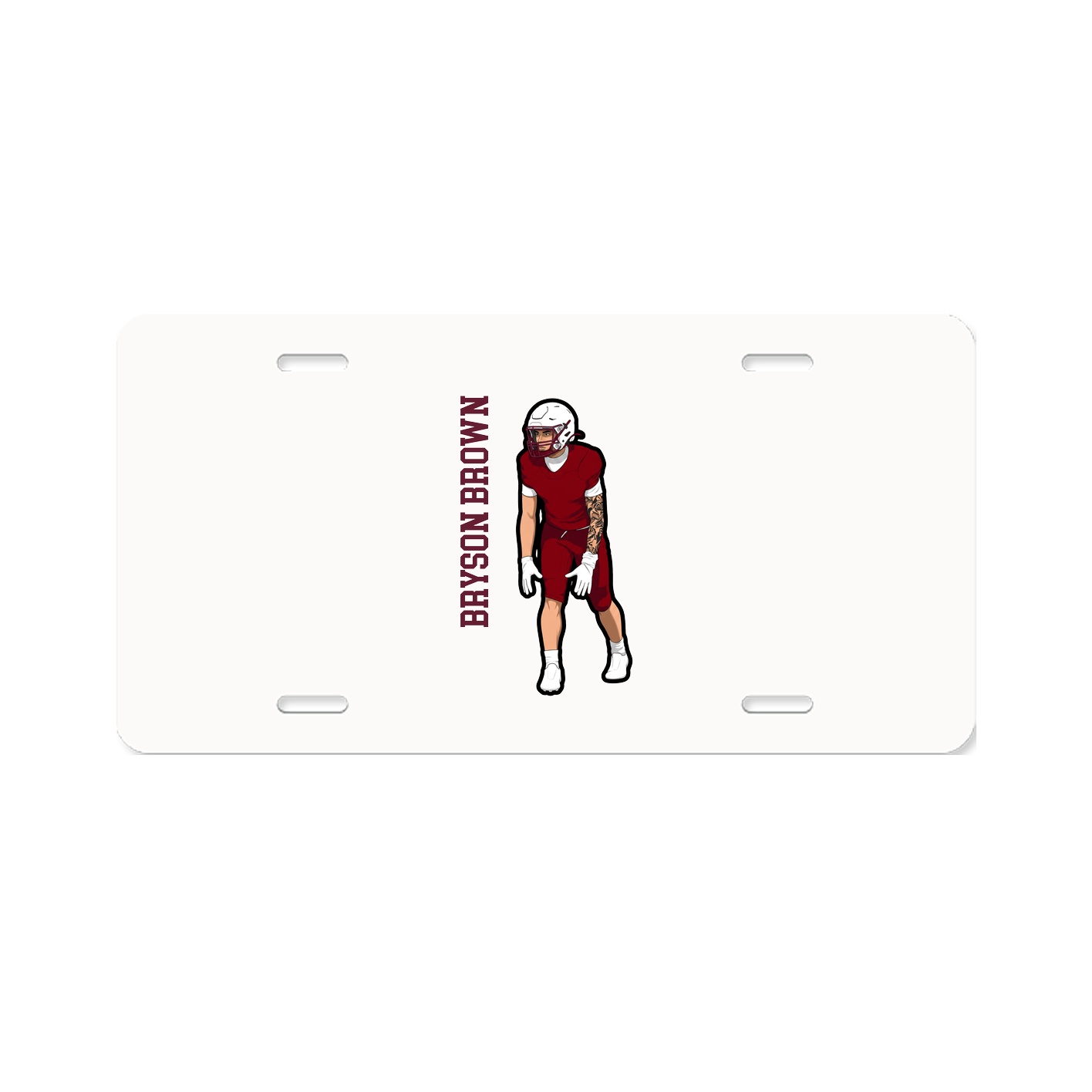 License Plate — Name Vertical in Classic