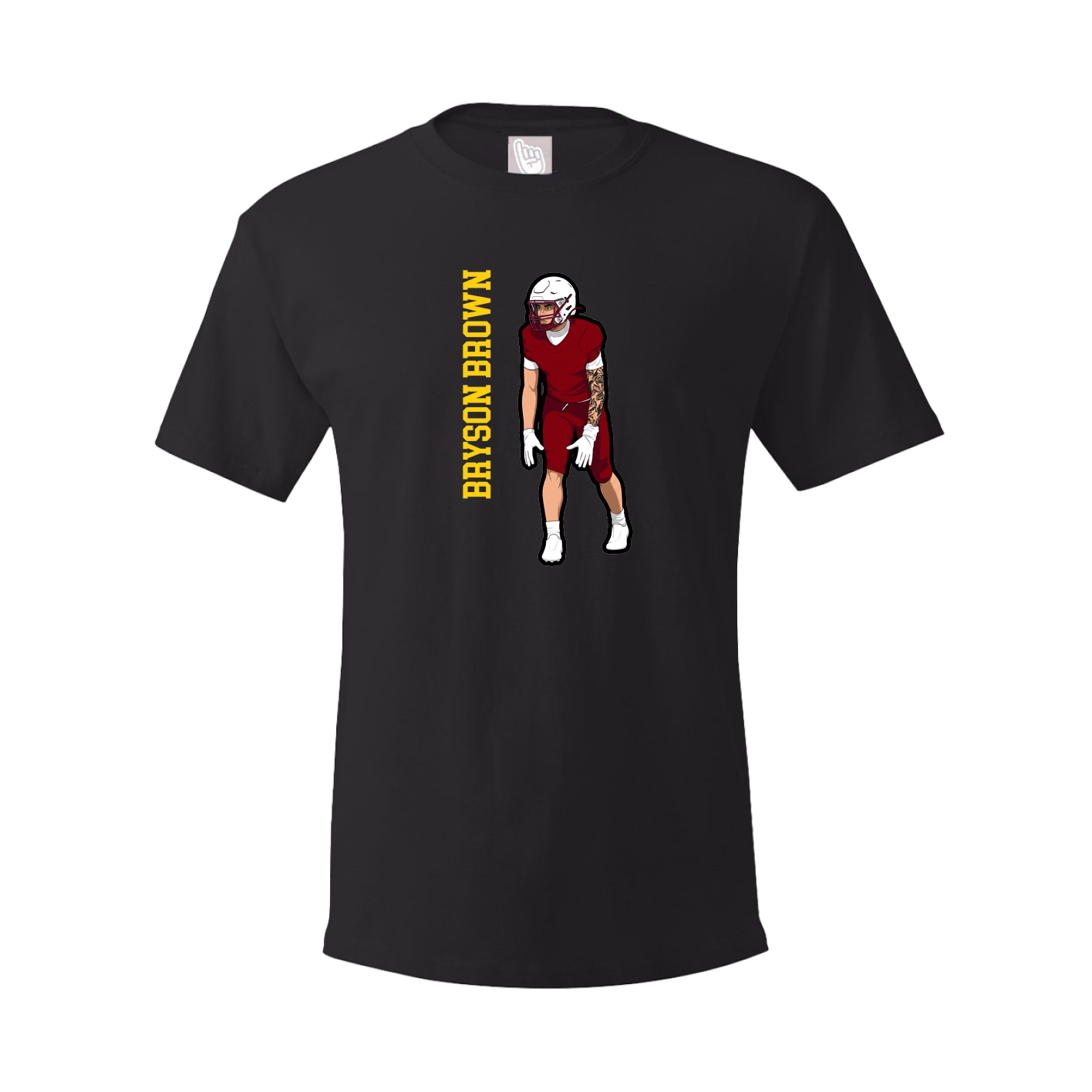 Youth Tee — Name Vertical in Black
