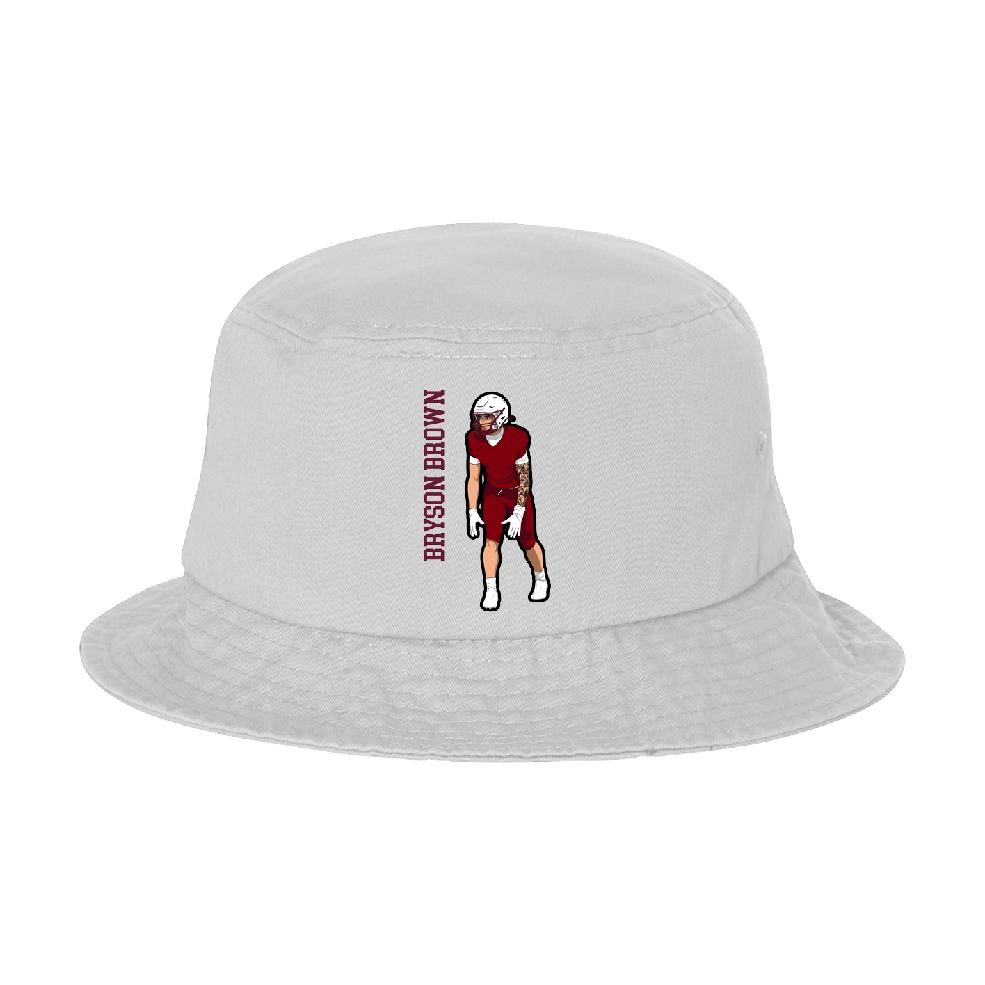 Bucket Cap — Name Vertical in White