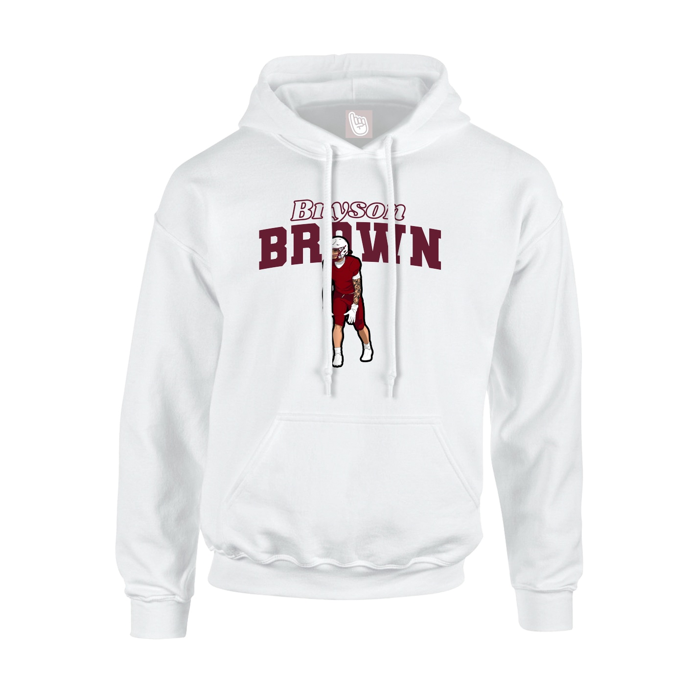 Hoodie — Name Arch in White