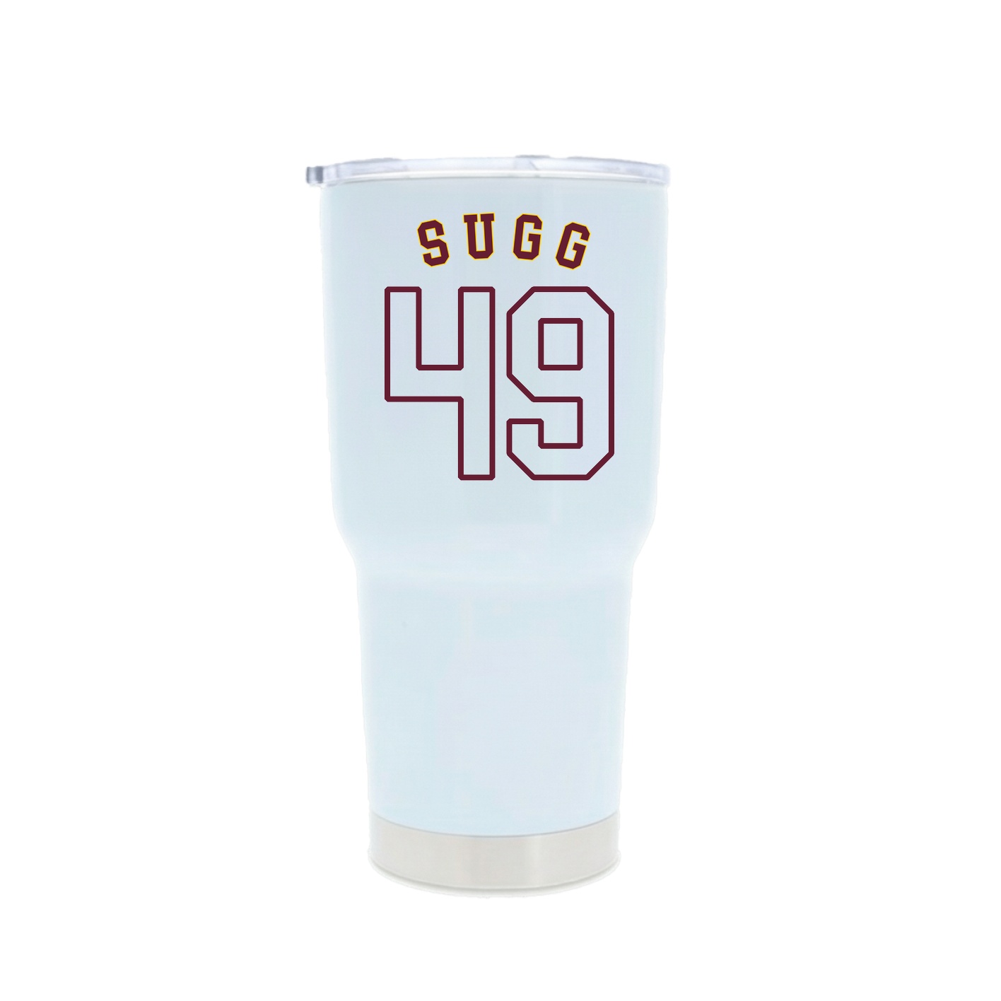 30oz Stainless Steel Tumbler — Shirsey Arch in White