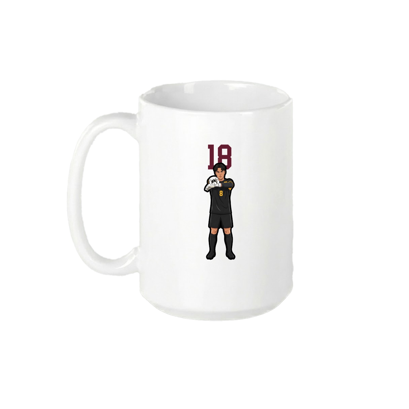 15oz Coffee Mug — Number Top in White