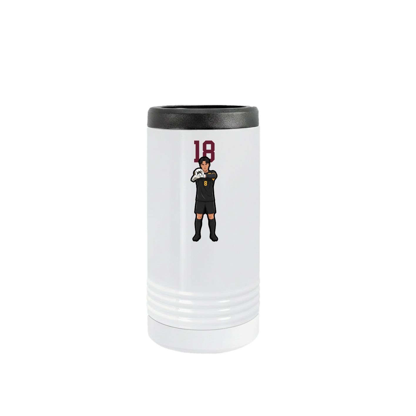 Slim Beverage Holder — Number Top in White