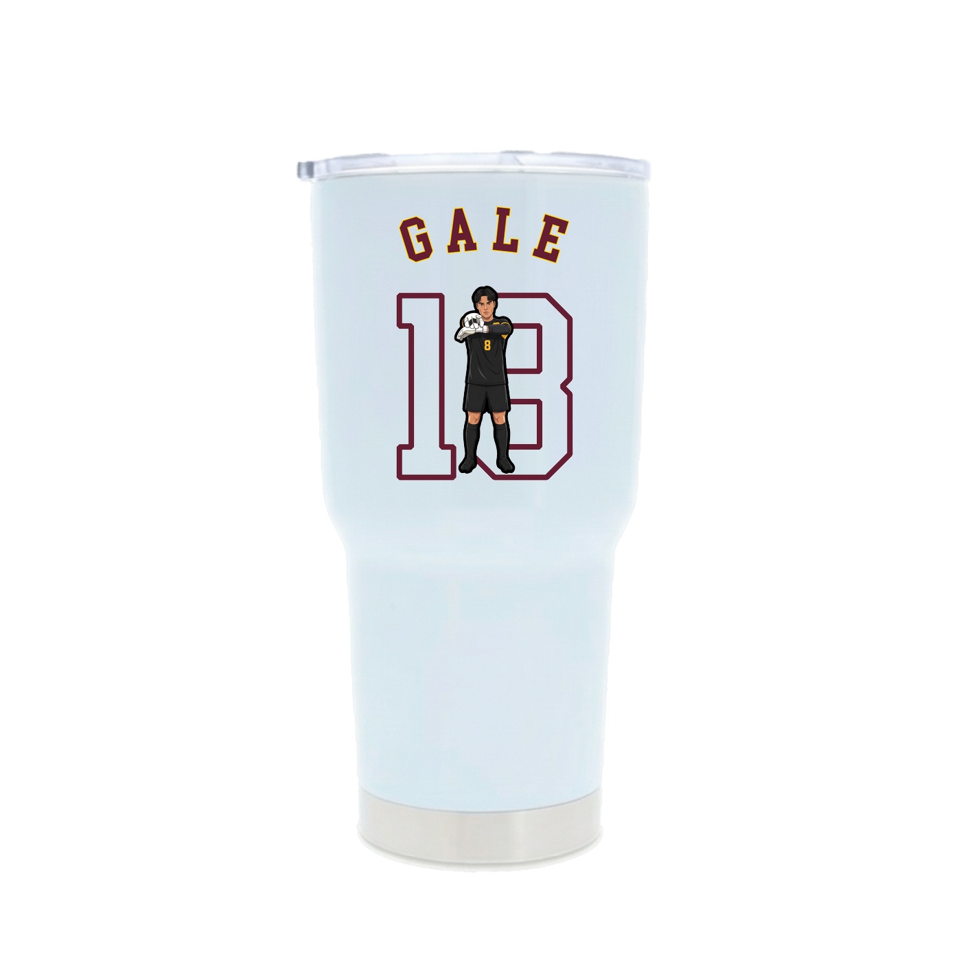 30oz Stainless Steel Tumbler — Shirsey Arch in White