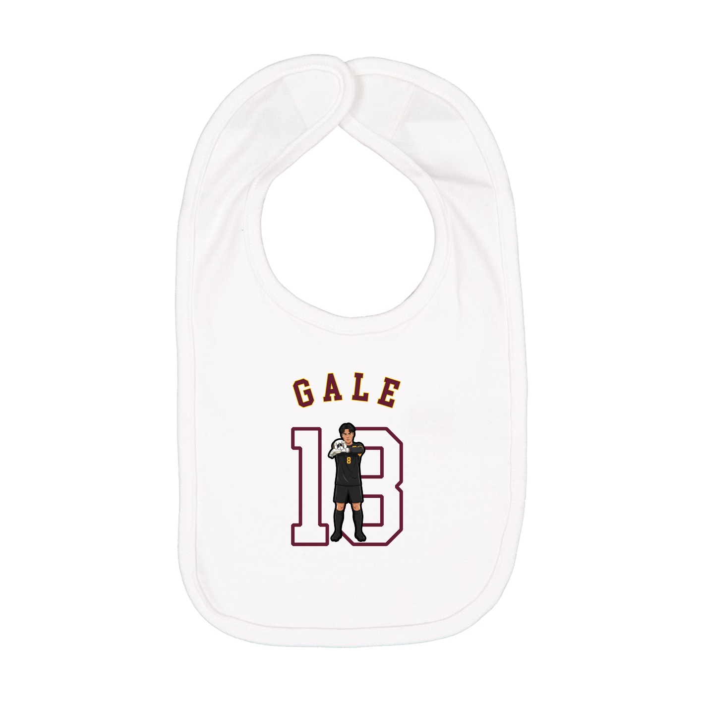 Infant Bib — Shirsey Arch in White