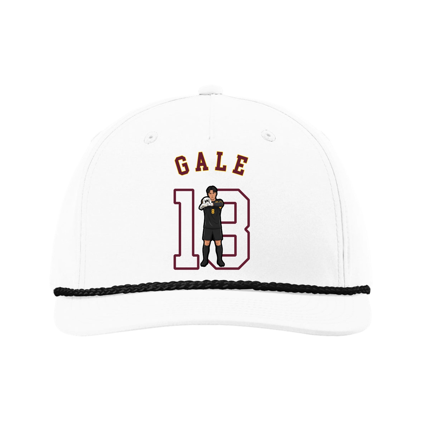 Five-Panel Classic Rope Cap — Shirsey Arch in White
