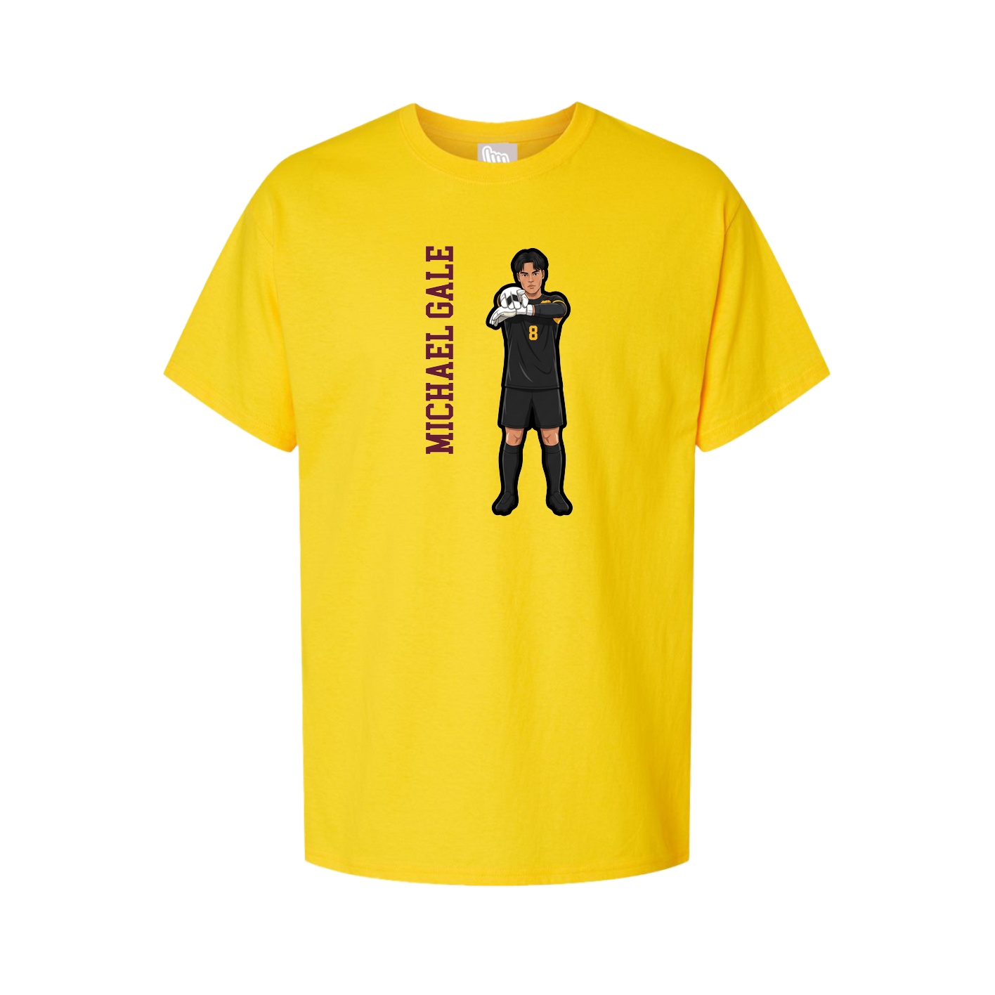 Tee — Name Vertical in Gold