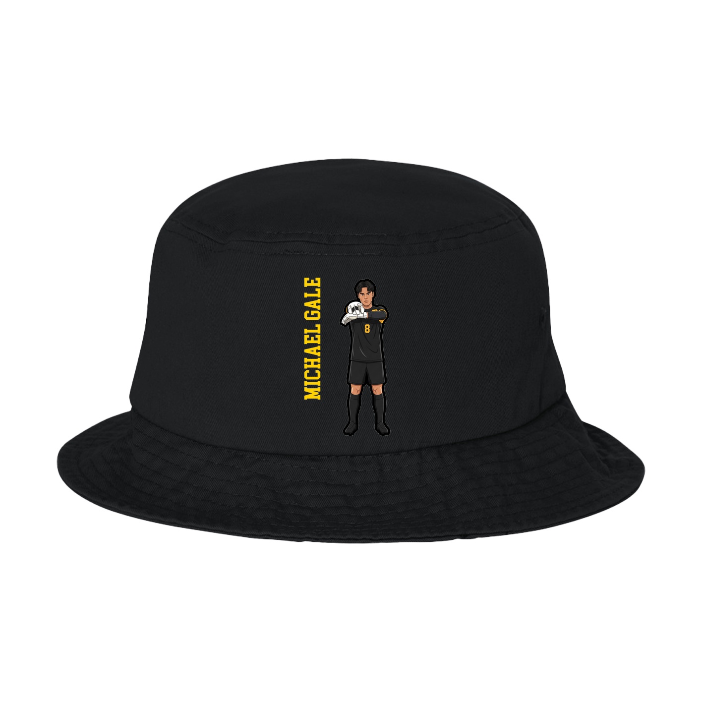 Bucket Cap — Name Vertical in Black