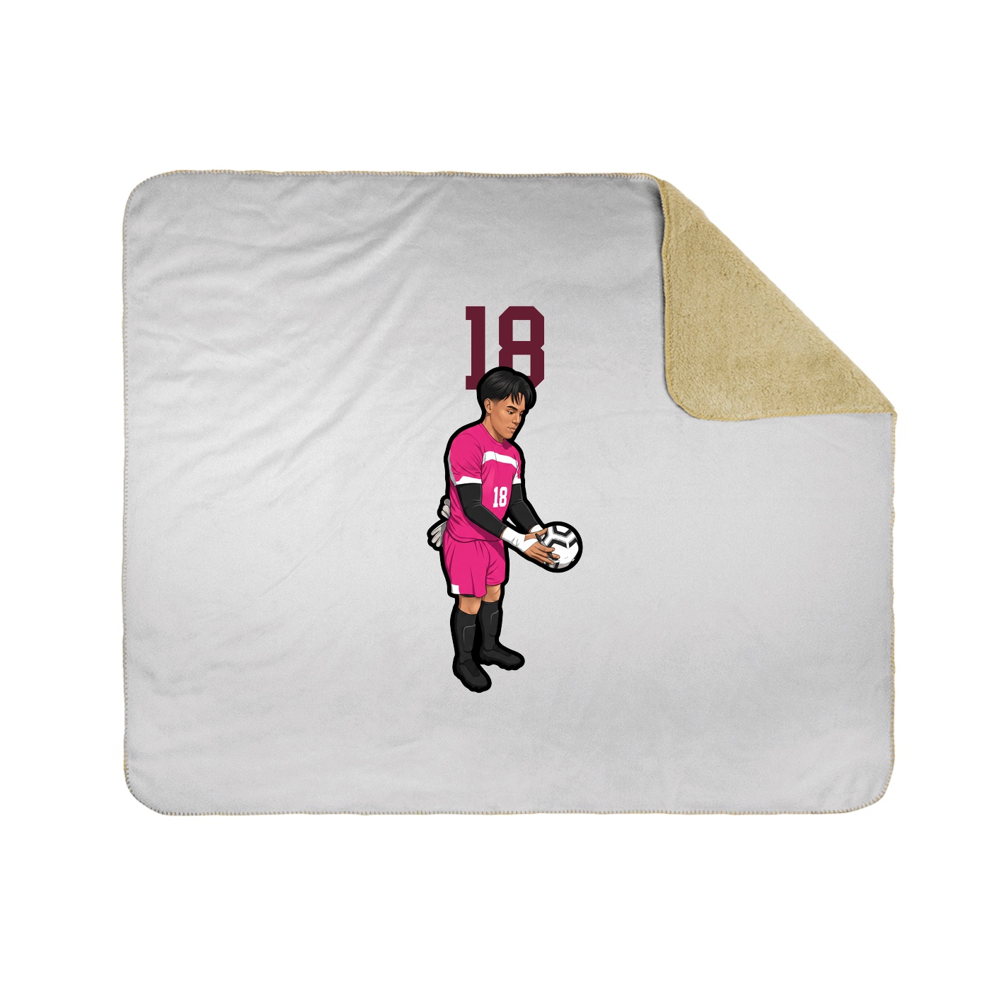 Throw Blanket — Number Top in White