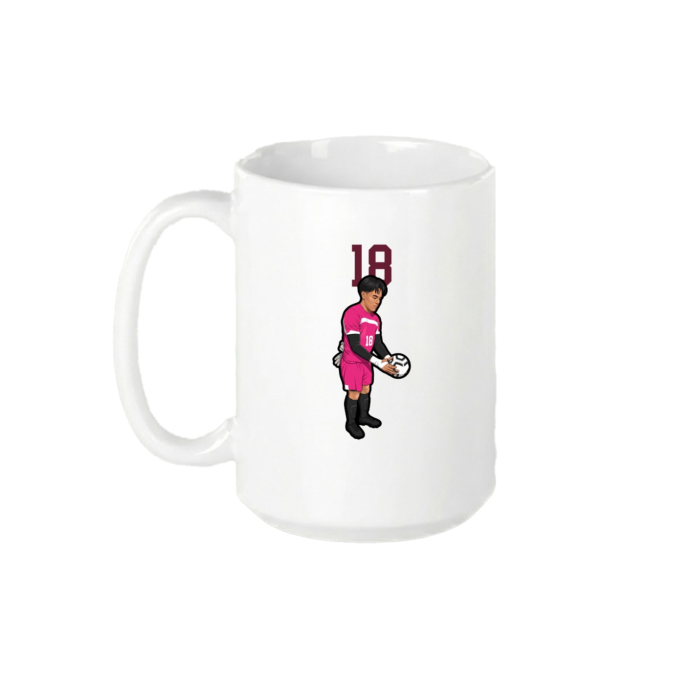 15oz Coffee Mug — Number Top in White