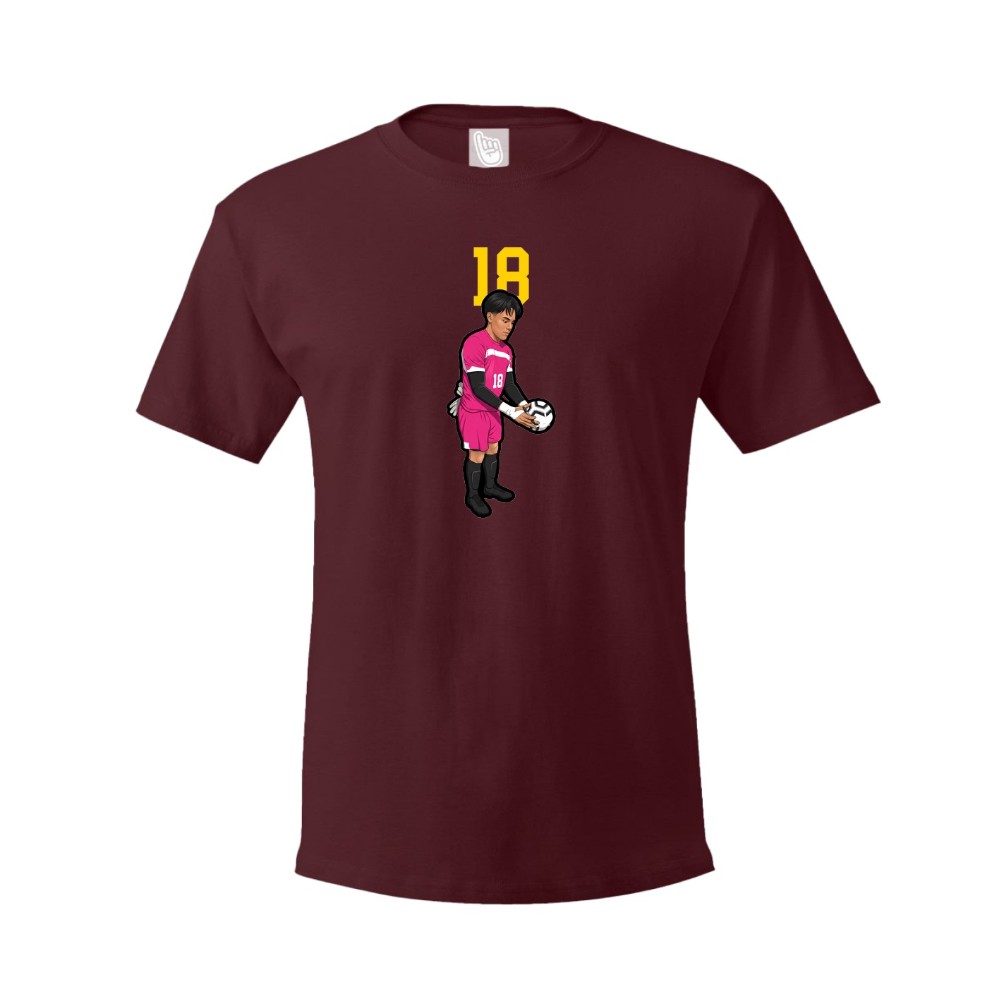 Tee — Number Top in Maroon