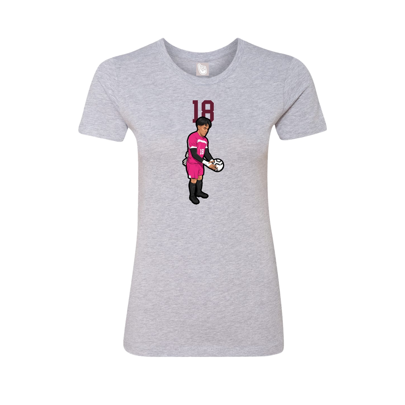Womens Tee — Number Top in Grey
