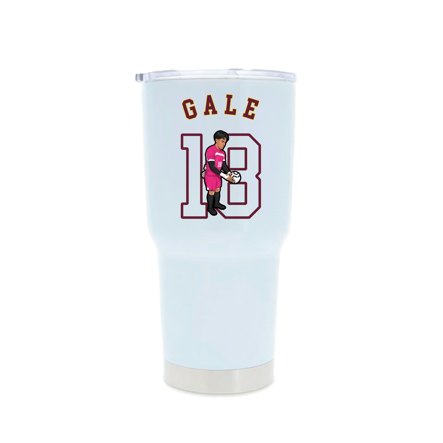 30oz Stainless Steel Tumbler — Shirsey Arch in White