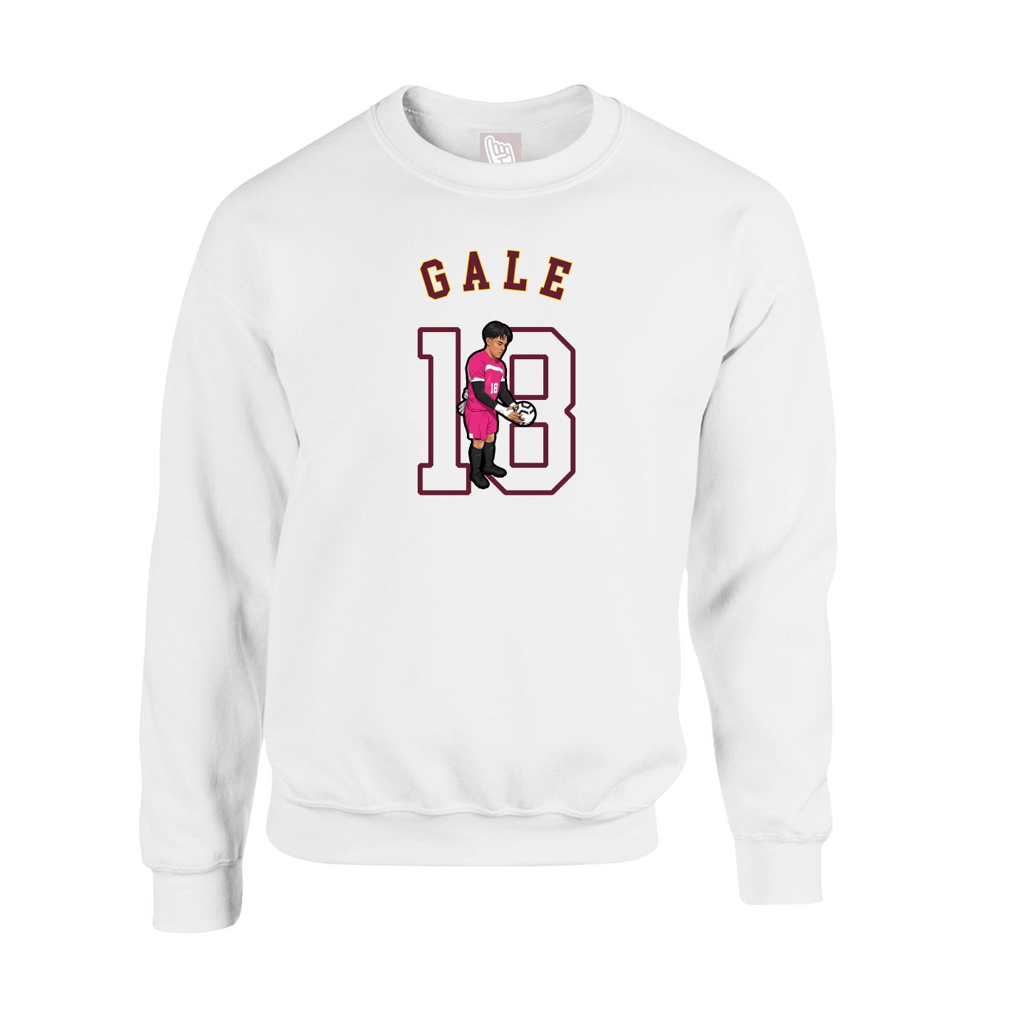 Fleece Crew — Shirsey Arch in White