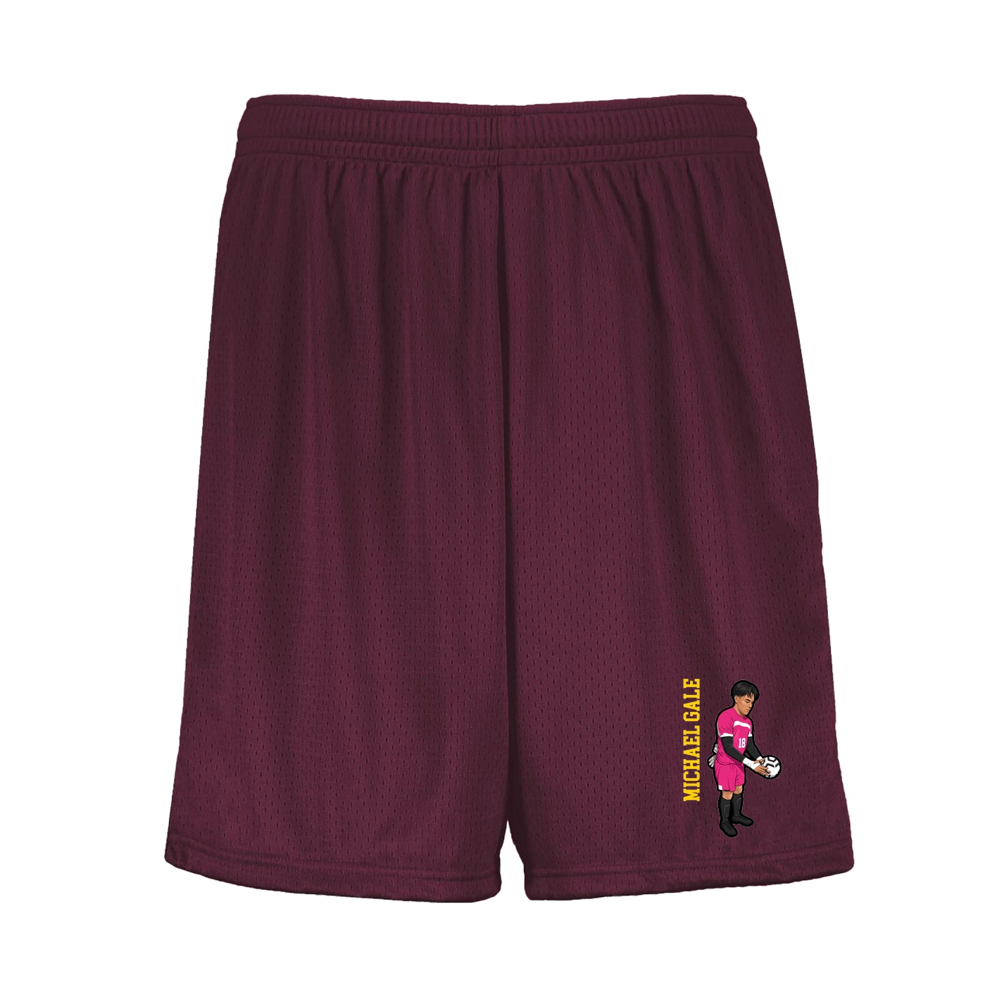 Shorts — Name Vertical in Maroon