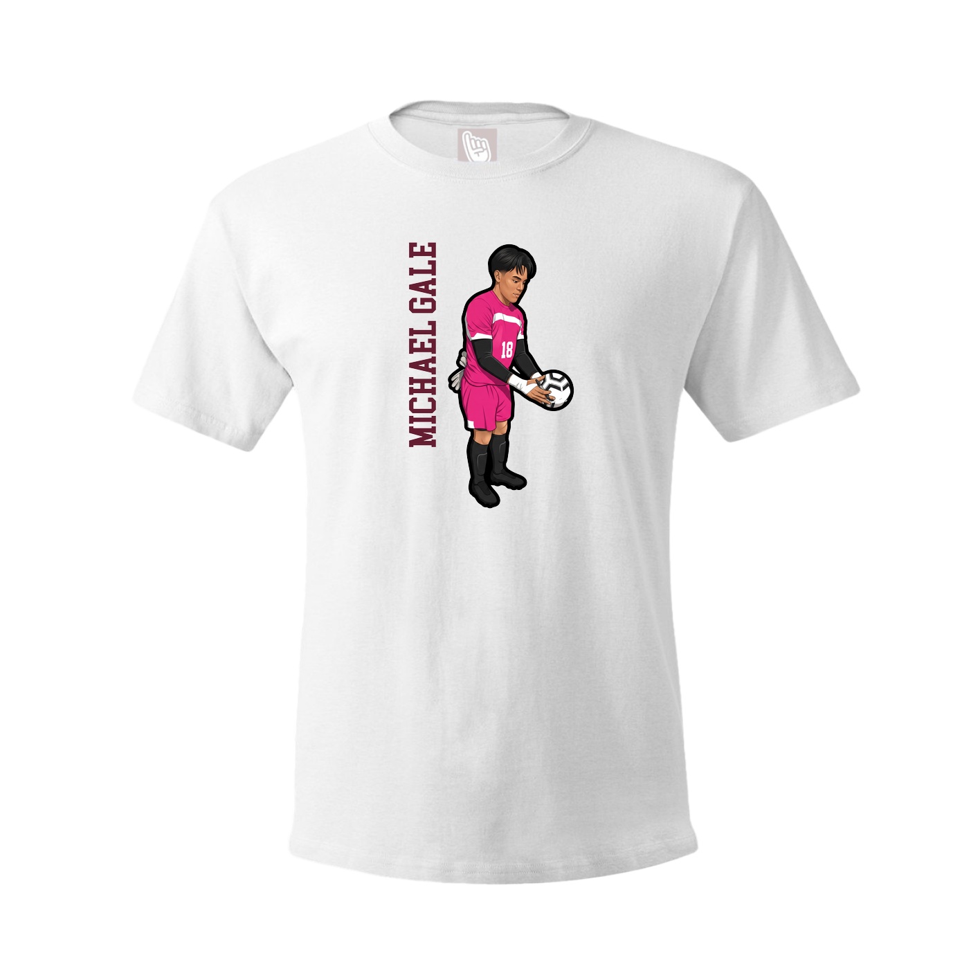 Tee — Name Vertical in White