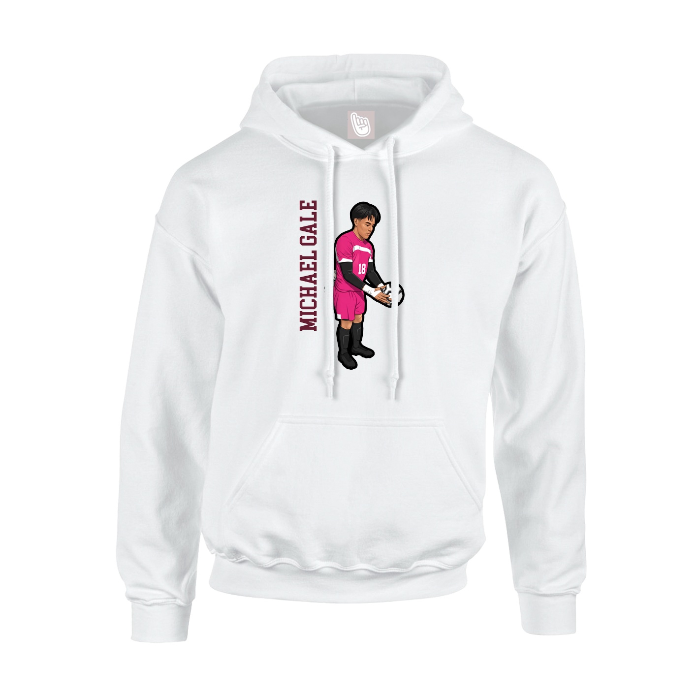 Hoodie — Name Vertical in White