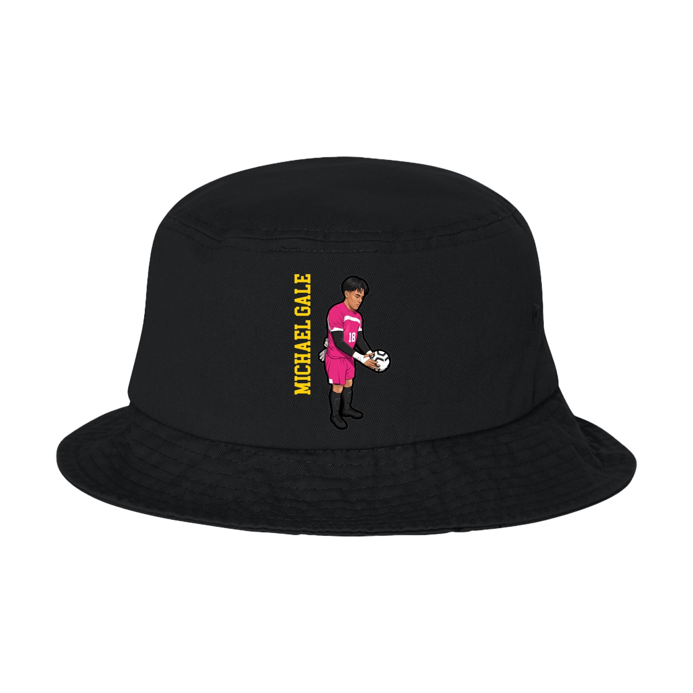 Bucket Cap — Name Vertical in Black