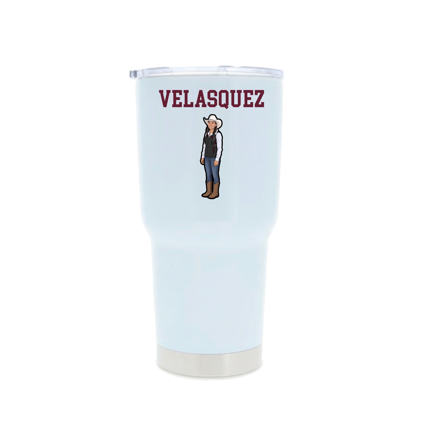 30oz Stainless Steel Tumbler — Shirsey in White