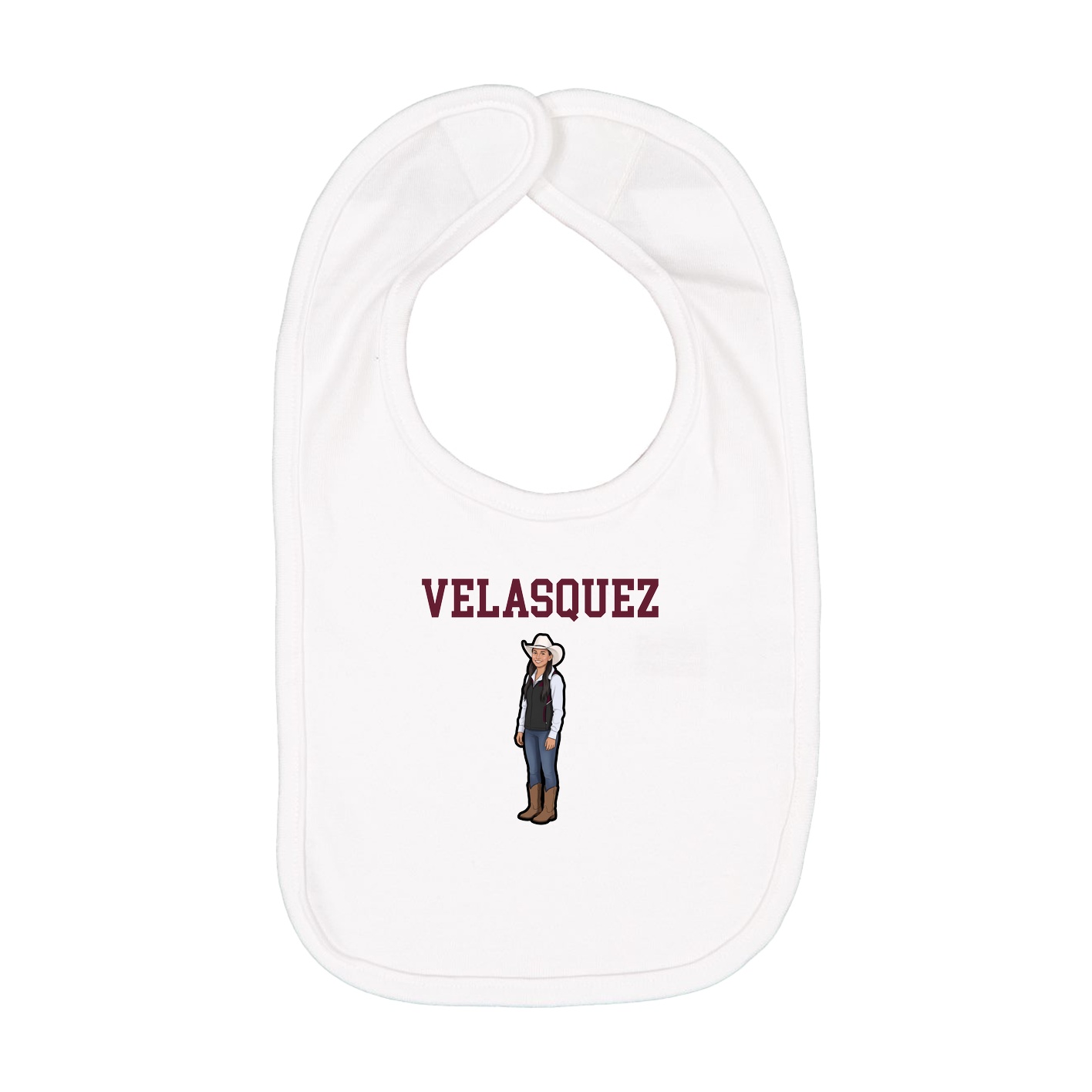 Infant Bib — Shirsey in White