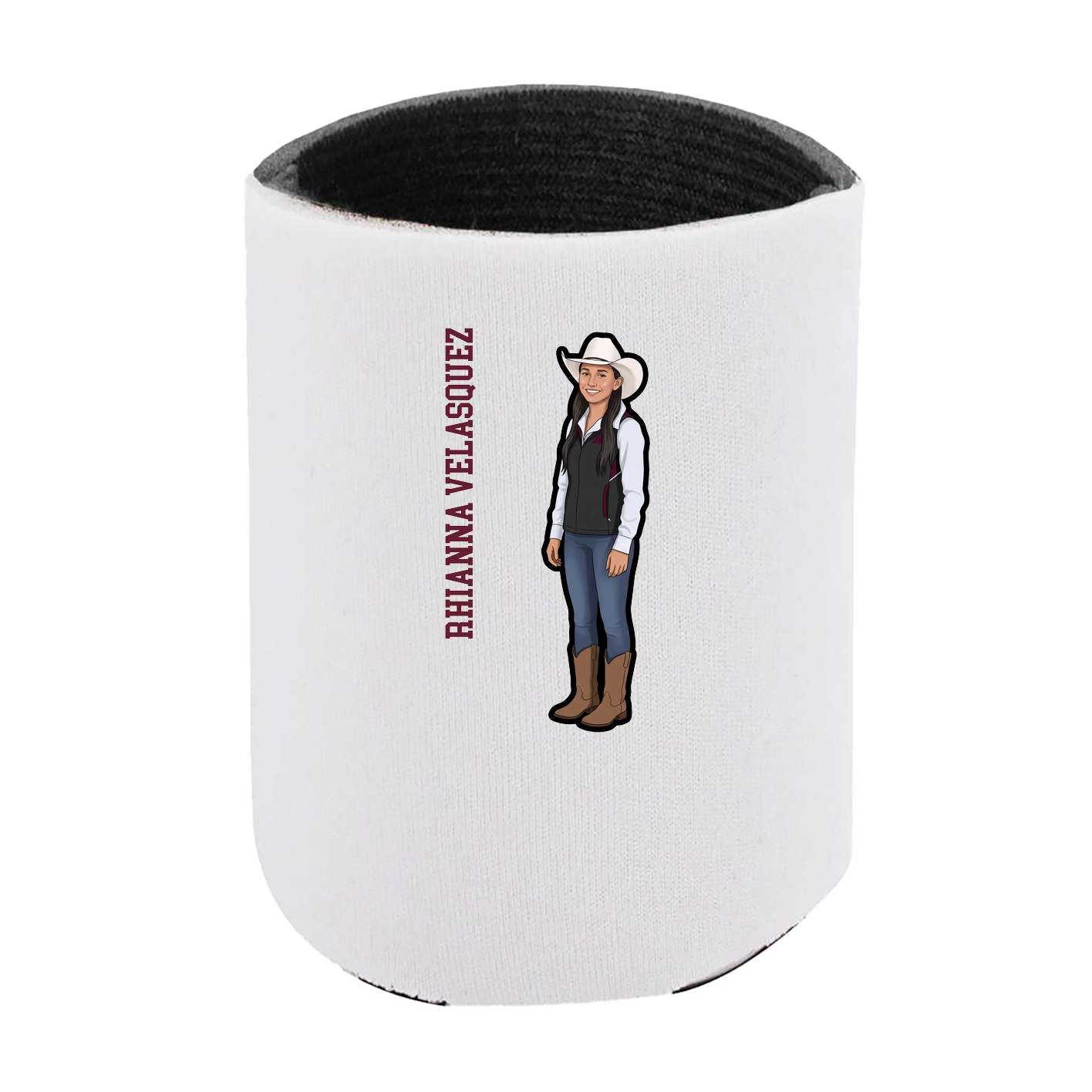 Can Holder — Name Vertical in White