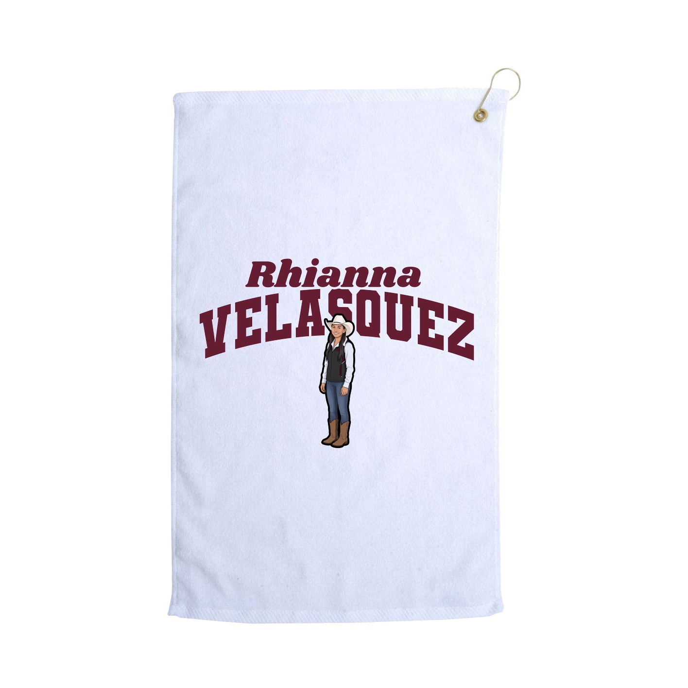 Golf Towel — Signature Arch in White
