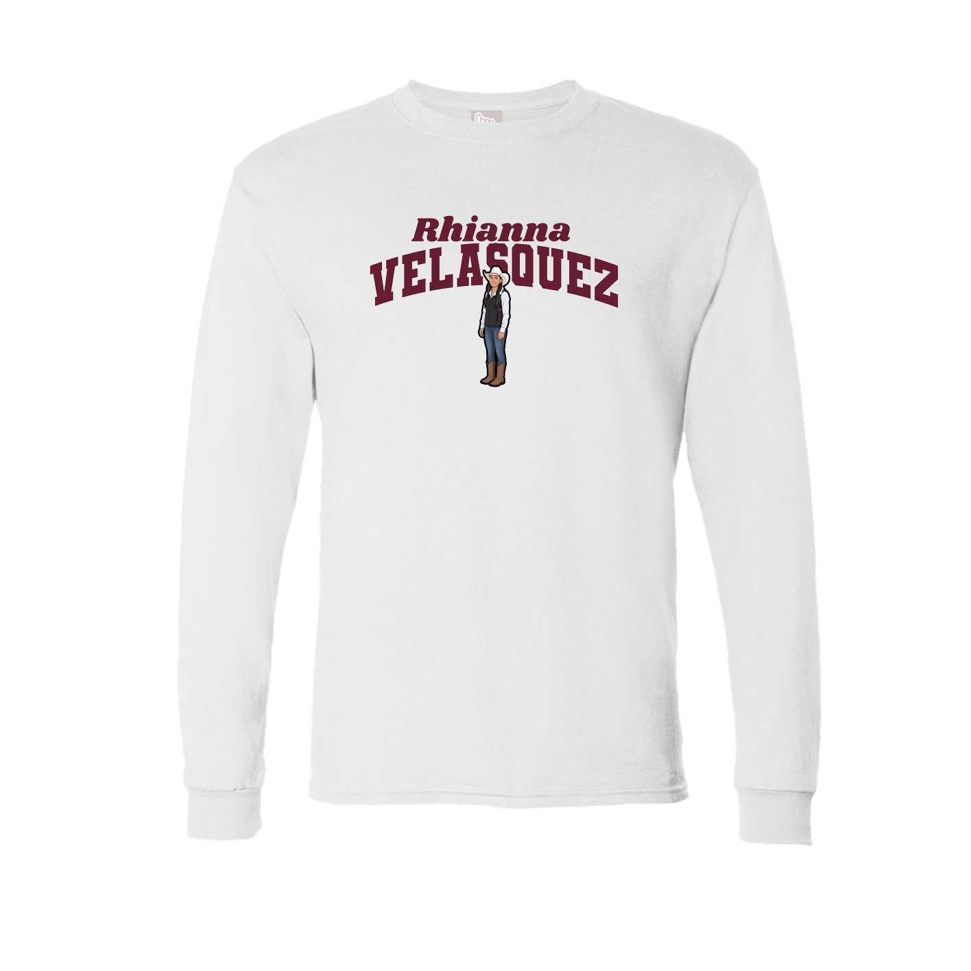 Long Sleeve Tee — Signature Arch in White